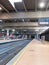 Interior of the Atocha railway station in Madrid, Spain. It is t