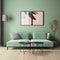 interior background lounge decoration contemporary light modern living cushion pillow cosy carpet. Generative AI.