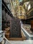 Interior of the basilica in the Abbey of Monte Cassino. Italy. Decorative reliefs on