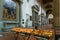 The interior of the Basilica of Santa Croce in Florence