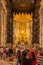 Interior of the Basilica of St. Peter in Rome, Italy, the main Catholic church in the