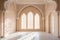 interior of a beautiful islamic mosque with ornate archway. Generative ai