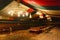 Interior of a Bedouin restaurant in the Wadi Rum desert in Jordan