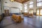 Interior Benches At Old Fashioned Train Depot