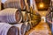 Interior of Bodega La Constancia, Tio Pepe winery, Jerez, Spain