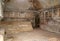 Interior of the buildings of Pompeii, destroyed by the volcano Vesuvius. Italy