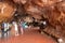 Interior of cafe bar Cova dâ€™en Xoroi in the caves on the island of Menorca, Spain