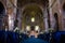 Interior of catolic churh in Rome, Italy