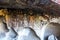 Interior of the cave church with early ortodox christian fresco Forty Sons in Law Church Kirkdamalti Kilise Guzelyurt, Ihlara Vall