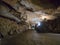 The interior of the cave geophysical on the Ai-Petri plateau, Crimea