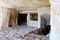 Interior of a cavern in ancient town of Matera. Matera stones Sassi di Matera are one of the first human settlements in Italy.