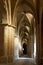 Interior ceiling and columns of old cathedral