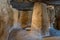 Interior of the chamber of Dolmen Menga in Antequera - Spain