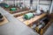 Interior of chemical enterprise high-pressure air turbo compressors for supplying air separation units workshops and