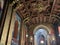 Interior of the church of the Armenian cathedral with a ray of light falling through the window