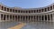 Interior circular Patio on Charles V Palace, Doric and stylized Ionic colonnade of conglomerate stone, Renaissance building