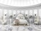 Interior of a classic style round bedroom