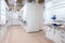 Interior of clean modern white medical or chemical laboratory background. Laboratory concept without people