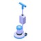 Interior cleaning machine icon isometric vector. Washing floor