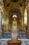 interior of the cloisters and altar inside the Basilica of Santa Maria in Aracoeli in Rome.