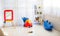 Interior of colorful playing room for kids