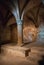 Interior columns of Mont Saint Michel  France