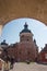 Interior courtyard of Gripsholm Castle in a sunny day, Mariefred, Sweden.