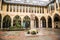 Interior courtyard of the historic Guildhall building in Northampton