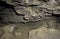 Interior Crawl Space of Rocky Lava Tube Cave