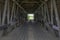 Interior of Crooks Covered Bridge in Indiana, United States