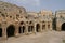 Interior of crusaders castle Krak des Chevaliers in Syria