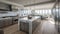 Interior deisgn of Kitchen in Coastal style with Ocean View