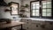 Interior deisgn of Kitchen in Farmhouse style with Farmhouse sink