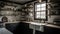 Interior deisgn of Kitchen in Farmhouse style with Farmhouse sink