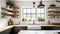 Interior deisgn of Kitchen in Modern Farmhouse style with Large farmhouse sink