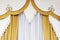 Interior design in classic, Palace style. Double-sided curtains