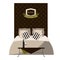 Interior design detail of a luxury hotel room.Vector