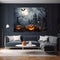 Interior design halloween wall art for living room