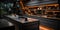 Interior design Luxury spacious home kitchen, build in counter bar