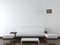 Interior design modern furniture on white wall