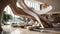 Interior design photo featuring vertical U-shaped design stairs, enhanced