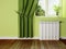 Interior design scene with a radiator