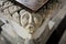 Interior detail of the Baptism Font of Saint Lawrence Church, Castle Rising, Norfolk, United Kingdom - 13th December 2015