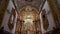 Interior details of the Carmo Church in Faro, Portugal, Algarve. architectural ceiling frescoes