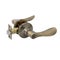 Interior door handle latch in bronze with a rotary key o