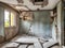 interior of a empty abandoned room