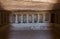 The interior  with empty graves of the Roman burial chamber on the ruins of the Nabataean city of Avdat, located on the incense