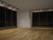 Interior empty room night view 3 D rendering