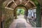 Interior of entrance to Saint Winwaloe`s Church,Cornwall,Gunwalloe,southwest England,UK