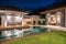 Interior and exterior design of pool villa with swimming pool of the house or home building